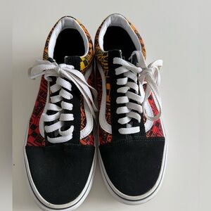 Vans Red, Black & Yellow Sneakers